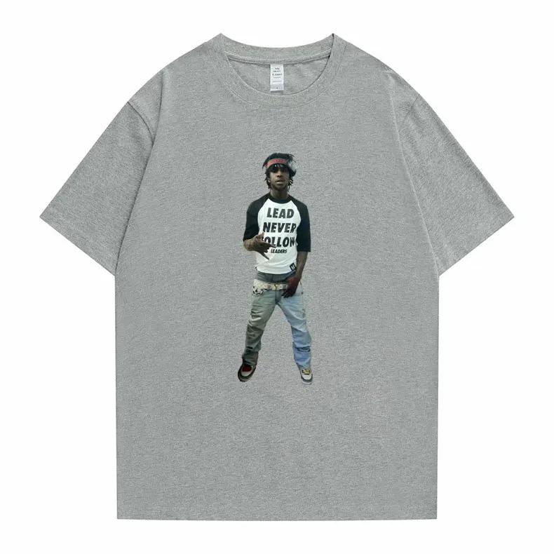 Rapper Chief Keef Lead Never Follow Leaders Print Tshirt Men Hip Hop Funny Meme T Shirt Oversized Tees Male High Quality T-shirt