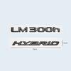 New ABS 3D Metal Chrome Black LM300 LM350 LM300h HYBRID Emblem Car Rear Trunk Letters Sticker For Lexus LM Series GE8