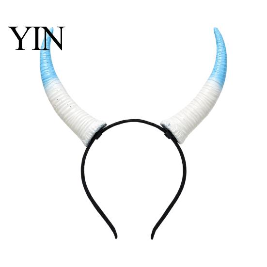 Gothic Style Horn Headdress Halloween Ram Headband, Detachable Devil Headpiece for Gradient Spiral Hairband Carnival Party, Festival Cosplay
