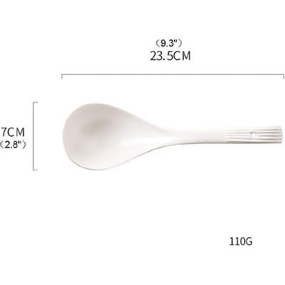 Ложка 9,3 дюйма керамическая бытовая ложка с длинной ручкой ложка для каши простая скандинавская стиль можно мыть в посудомоечной машине суповая ложка (С)