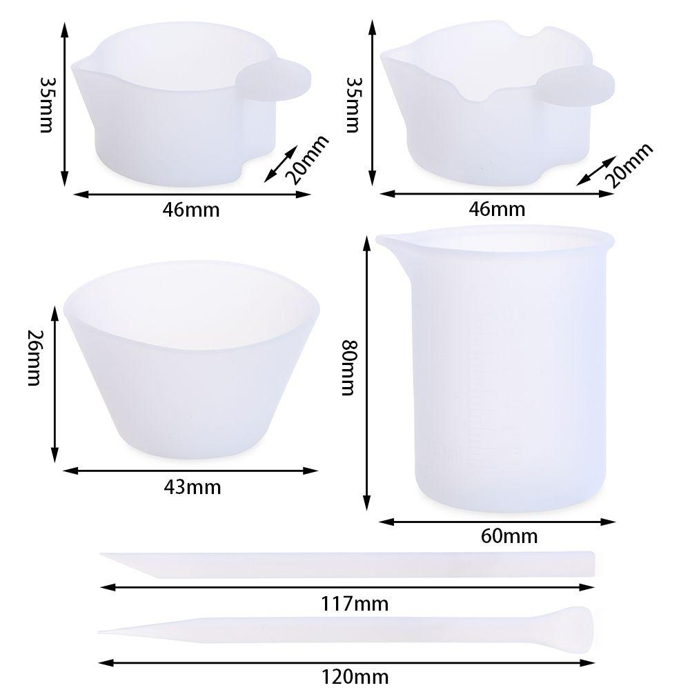 Моющийся Многоразовый Ручной Работы Эпоксидная Смола Чашка Инструмент для Изготовления Ювелирных Изделий Мерная Чашка Силиконовая Форма