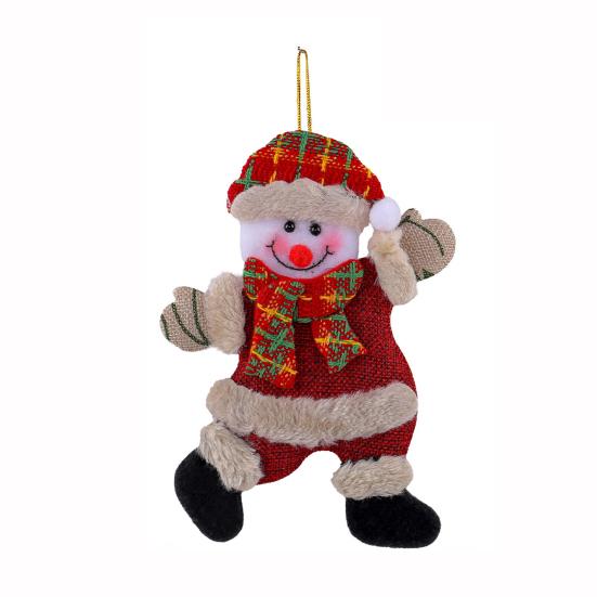 Маленькие рождественские кукольные украшения Тканевый снеговик Санта Клаус Медведь Олень Украшения для рождественской елки Деревенский кукольный подвесной декор для праздничных вечеринок