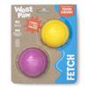 West Paw Dog Toy Ball Zogoflex Echo Bounder Dandelion Pink Yellow/Hot