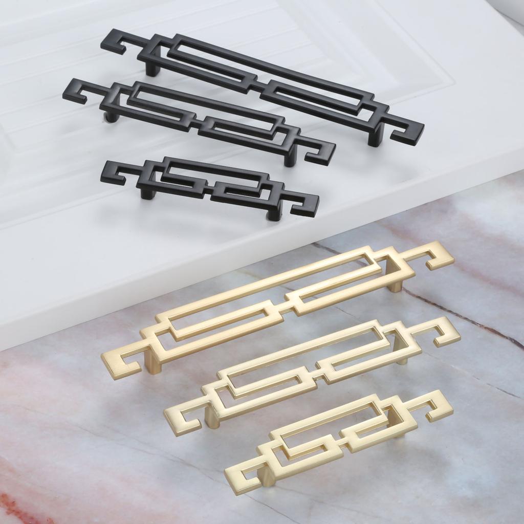 DRELD Золотые/Черные Ручки для Комода Ручки для Ящиков Мебельные Ручки Ручки-Ручки для Кухонных Шкафов Ручки для Дверей Ручки для Шкафов 64/96/128 ММ