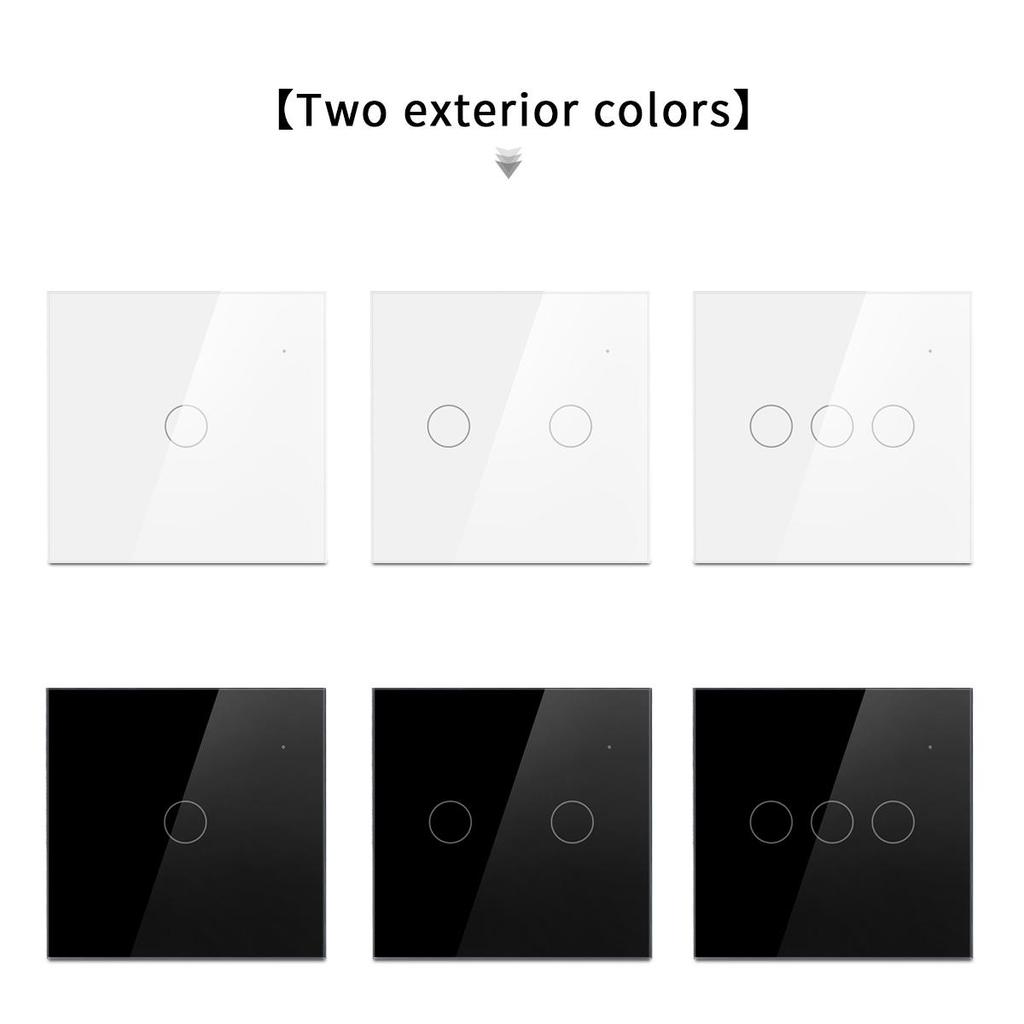 Durability Tempered Glass Panel AC220V Smart Touch Sensor Switch For LED Light