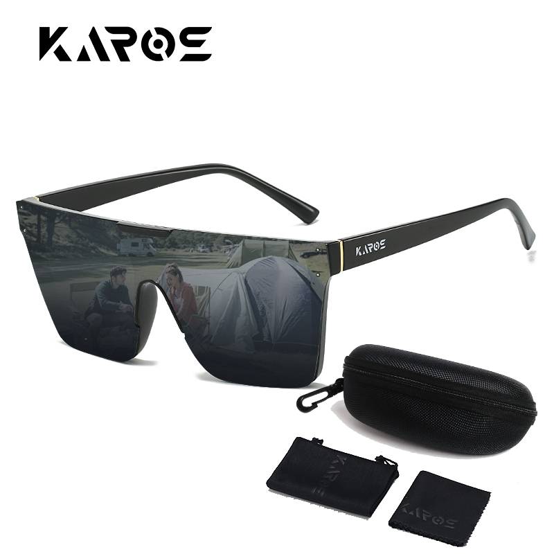 KAROS UV400 Non Polarized Sunglasses Unisex Outdoor Driving Travel Sunshade Glasses Oversized Square Fashion Eyewear YZ17BOX 7