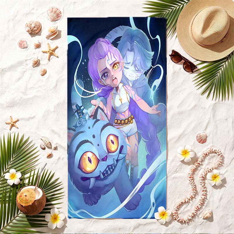 rujinu Soft Beach Towel Stylish Beach Pool Towel for Summer Seaside Vacation Travel