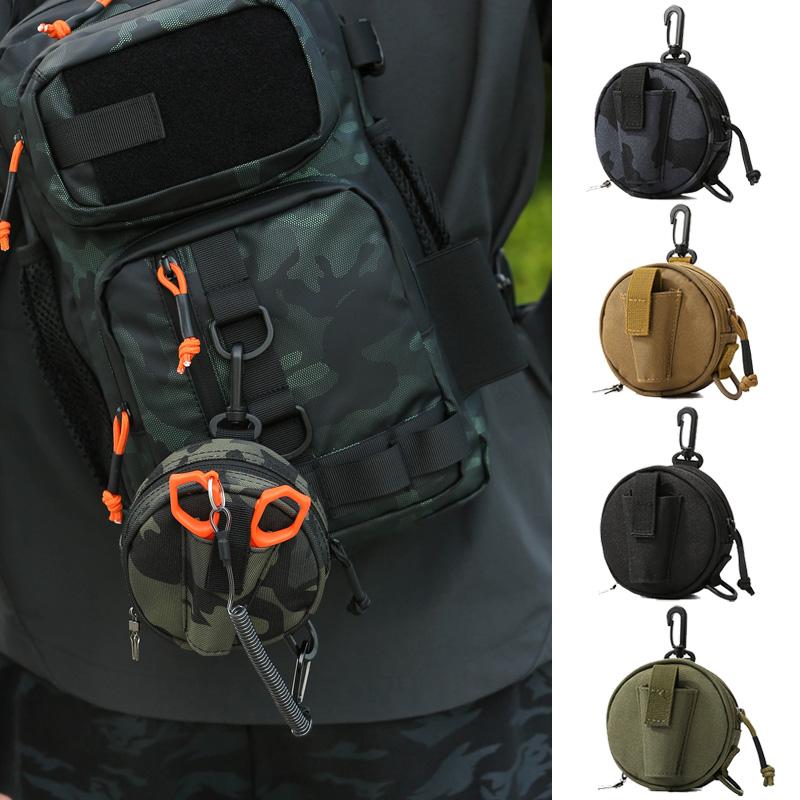 Тактическая сумка Molle Чехол для подвешивания лески с держателем для экстрактора приманок Мини-кошелек для карт и ключей Упаковка для кемпинга, пеших прогулок, охоты Кошелек для монет