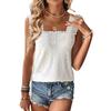 Summer Women's Square Neck Lace Sleeveless Vest Top