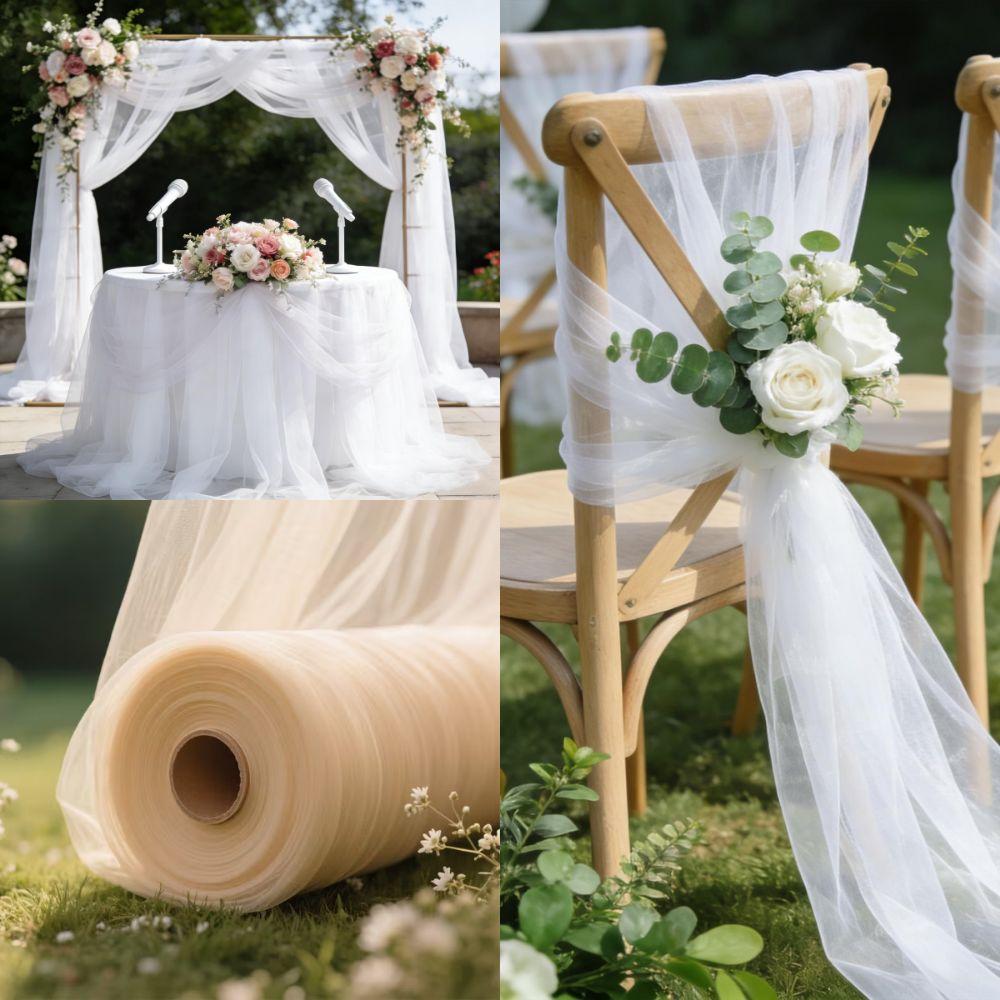 Multi-clolor Tulle Mesh Ribbon 15/30cm Width Tulle Roll Spool Fabric Wedding Decor