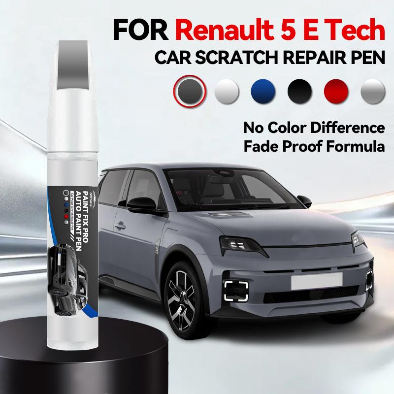 For Renault 5 E Tech Paint Repair Pen Touch Up Scratch Remover DIY Auto Accessories Black White Silver Gray Blue Red