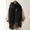 Thick Blanket Wrap with Long Fringe for Him Her Couple-style Scarves 2025 Women Luxury Winter Cashmere Scarves