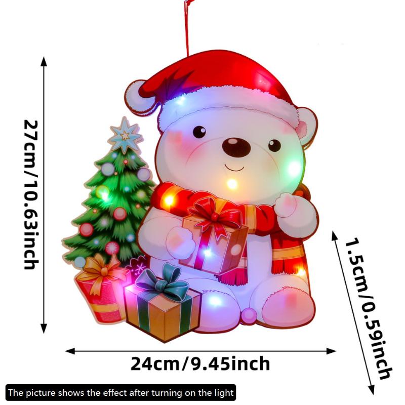 2025 Рождественские Светящиеся Подвесные Украшения на Дверь Рождественские Домашние DIY Украшения Декорации для Сцены