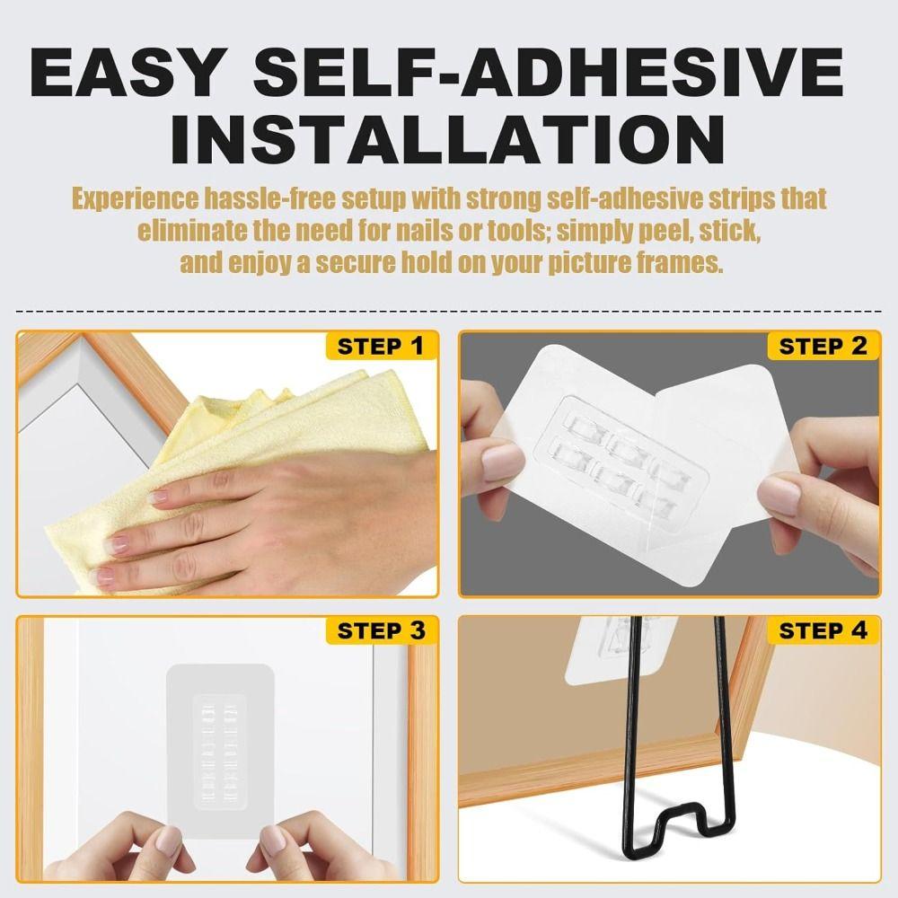 Adjustable Photo Frame Stand Stainless Steel Picture Display Holder Frame Easel Banquet Decor