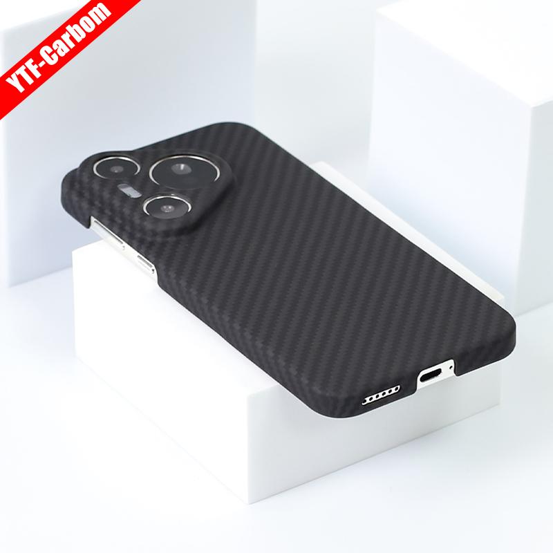 YTF-Carbon Чехол из углеродного волокна для Huawei Pura 70 Ultra Противоударный чехол из арамидного волокна Тонкий дизайн Huawei Pura 70 Pro+