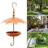 Rustic Umbrella-Shaped Bird Feeder Iron Bird Feeding Station Hanging Platform Feeder  Garden