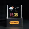 Zmart GeekMagic GIFTV Хрустальный Куб Фотодисплей Голографический Настольный Умная Погодная Станция Цифровые Часы Альбом с GIF-анимацией Голографические Часы Хрустальный Ph