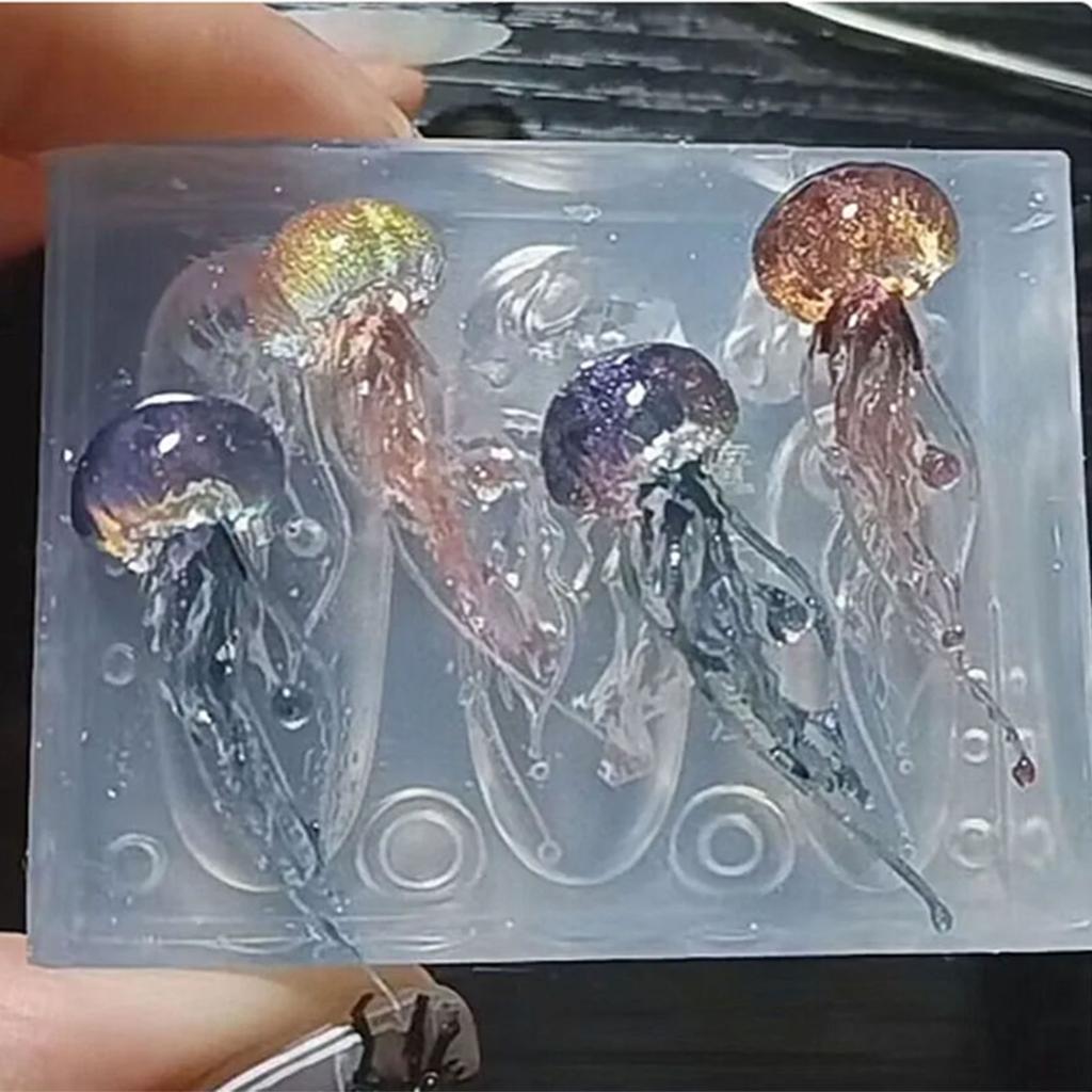 Креативные формы для дизайна ногтей в виде медуз, силиконовые формы для капельниц, формы для украшения ногтей, уникальные формы для маникюра, силиконовые формы