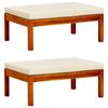 Day and Night - Day and Night Garden Footstool 2 Units Solid Acacia Wood