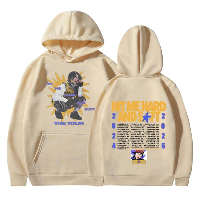 Hit Me Hard and Soft Tour 2024-2025 Худи Мужские Женские Мода Хип-Хоп Оверсайз Толстовка Повседневная С Длинным Рукавом Пуловер Подарок для Фанатов