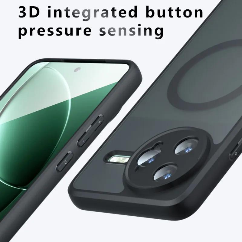 Для Magsafe Case для Redmi K80 Pro противоударный акриловый матовый жесткий бампер магнитный чехол для Redmi 13 14C K70 Ultra A4 Poco C75 беспроводной зарядный чехол