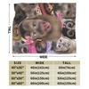 Funny Monkey Cartoon Fashion Blanket Warm Cozy Fluffy  Throw Fashion Blankets for Sofa  Multiple Sizes Bedding Throws