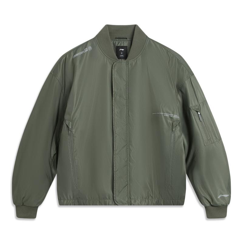 Li Ning Outdoor CF Светоотражающая Свободная Хлопковая Куртка Мужская Куртка Серая AJDV211-3