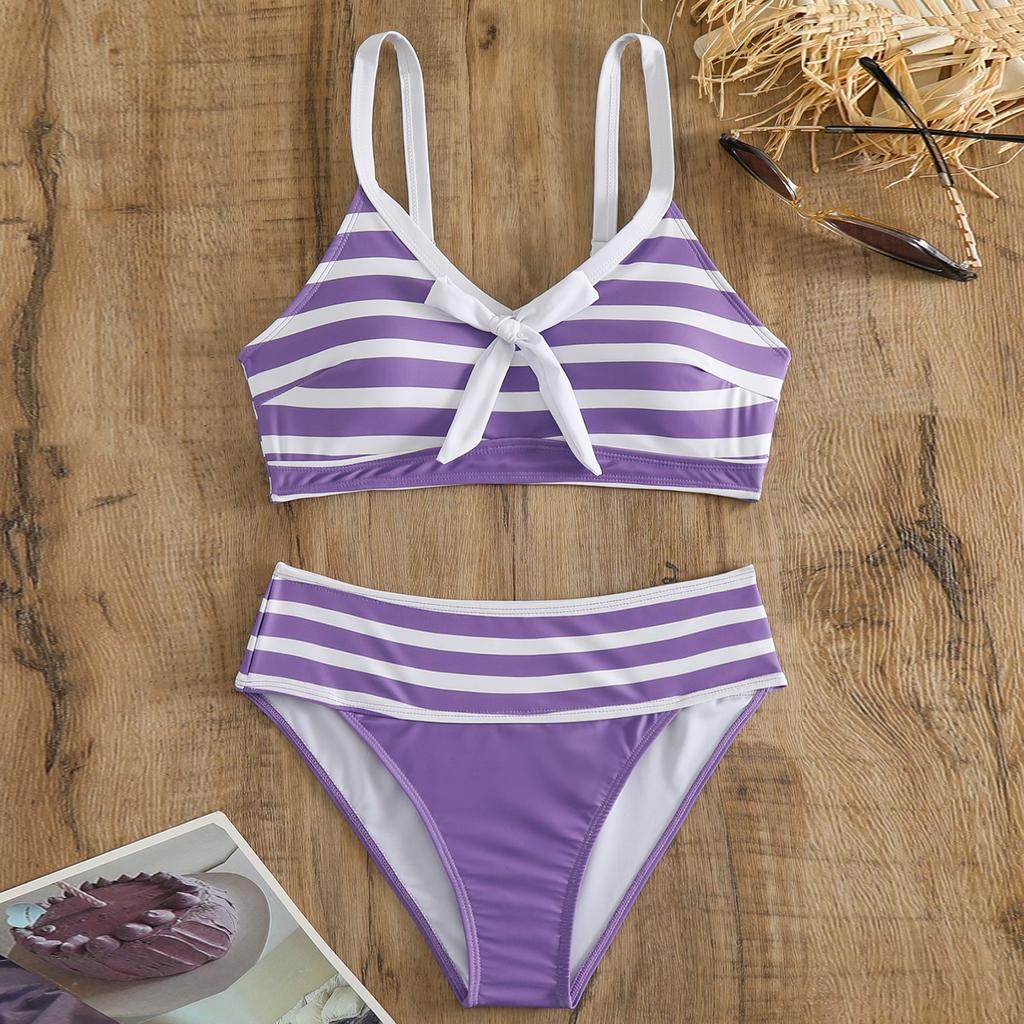 Women's Split Fashion Sexy Bikini Print With Breast Pad Without Steel Bracket Swimsuit