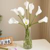 5/10Pcs White Calla Lily Artificial Flowers Bouquet for Home Room Decor Fake Flowers Garden Wedding Decoration DIY Vase Ornament