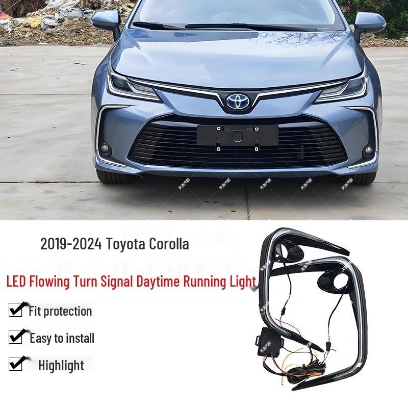 LED DRL Front Bumper Lights for 2019-2024 Toyota Corolla
