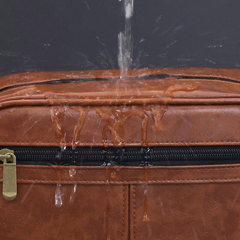 Деловая дорожная портативная мужская косметичка Модная ретро кожаная утолщенная косметичка Сумка