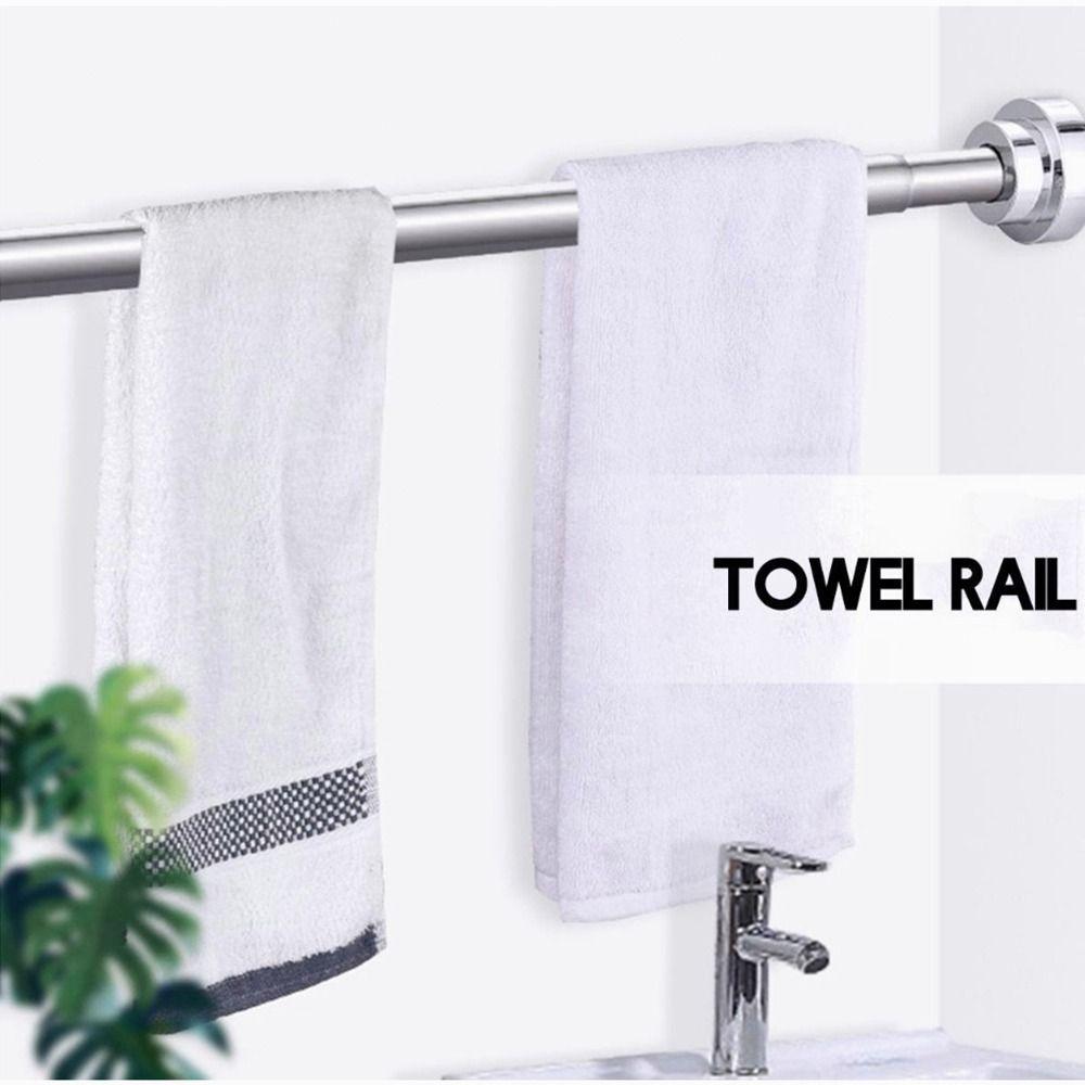 Hollow Clothes Drying Rack Stainless Steel Curtain Rod Telescopic Pole for Balcony Bathroom