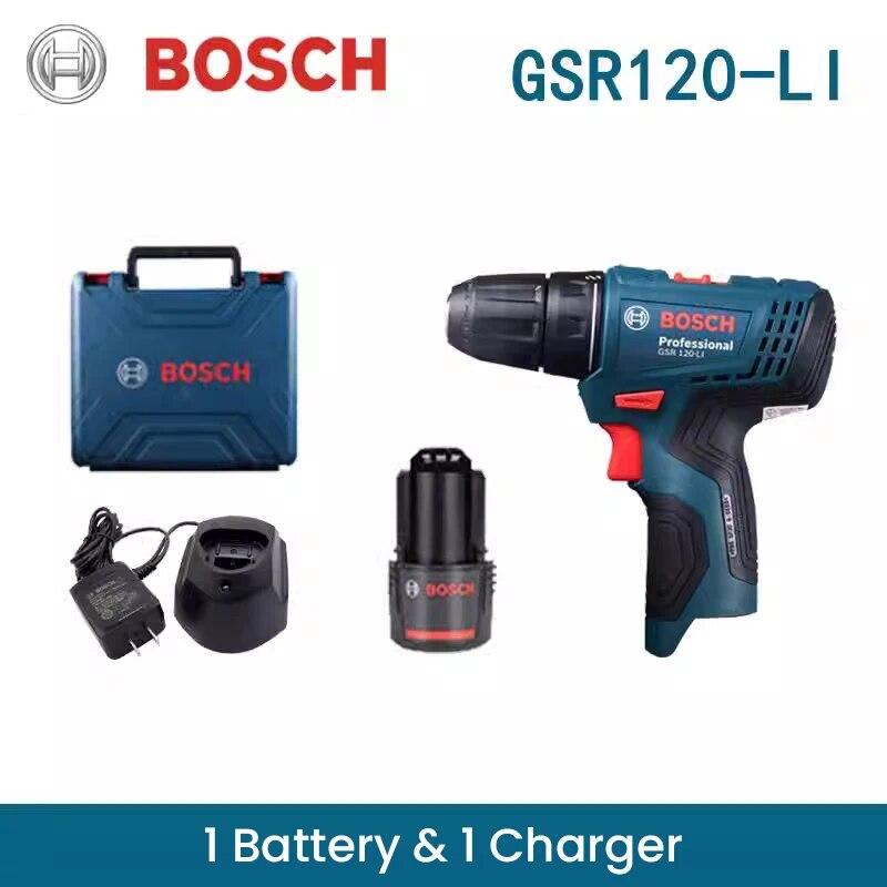 Bosch GSR120 Li Профессиональная электрическая дрель-отвертка Перезаряжаемая ручная беспроводная отвертка Без батареи / с одной батареей