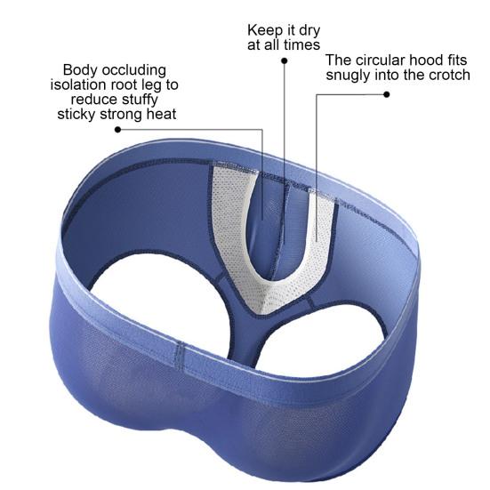 Мужское нижнее белье-боксеры с низкой посадкой и эластичным поясом, облегающие шорты, трусы, однотонные U-выпуклые тонкие трусики из ледяного шелка