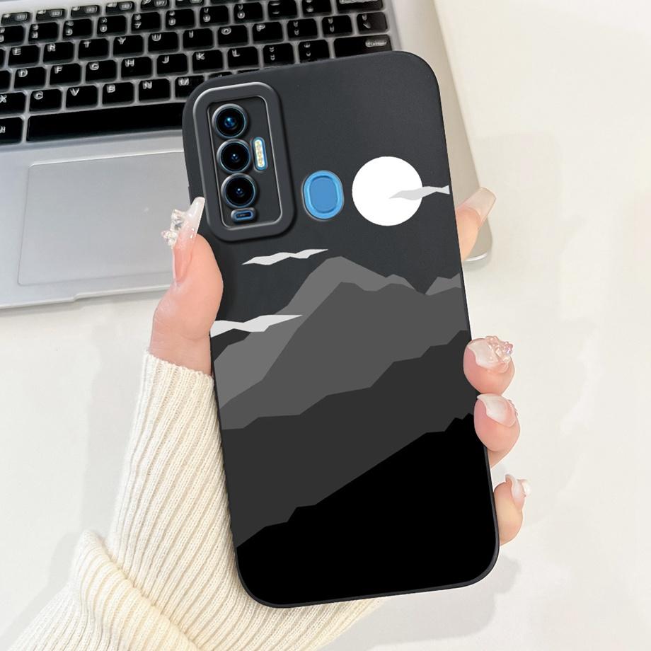 Funda For Tecno Camon 18 18i 18P 18 Primer CH7 CH6 Case Capa Soft Matte Silicone Bumper Cartoon Animal Painting Back Cover