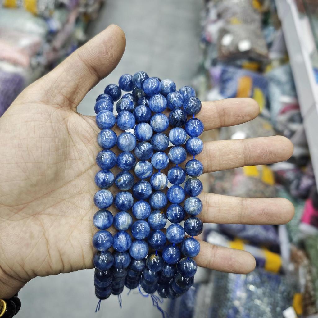 Серия «Синий» Бусины из натурального камня Аквамарин и Голубой кружевной агат для изготовления украшений своими руками