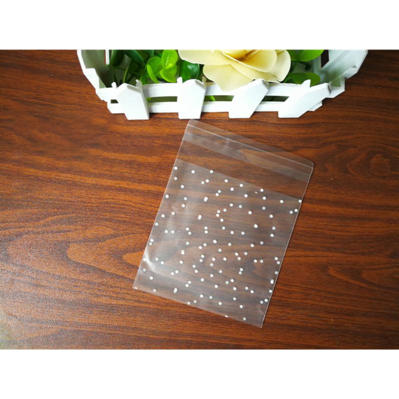 100 шт., 10x10 см, симпатичная самоклеящаяся сумка-обертка для хранения конфет, мыла, печенья