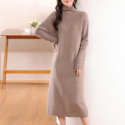 Женское кашемировое платье Qinghe кашемир 30% кашемир 70% шерсть осенне-зимняя кашемировая юбка мягкая и теплая