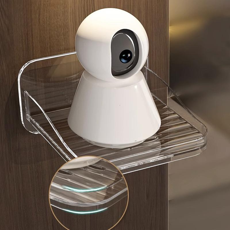 Навесные держатели для хранения Прозрачные акриловые настенные держатели для хранения для маршрутизатора, кронштейна проектора, настенной полки для камеры без отверстий