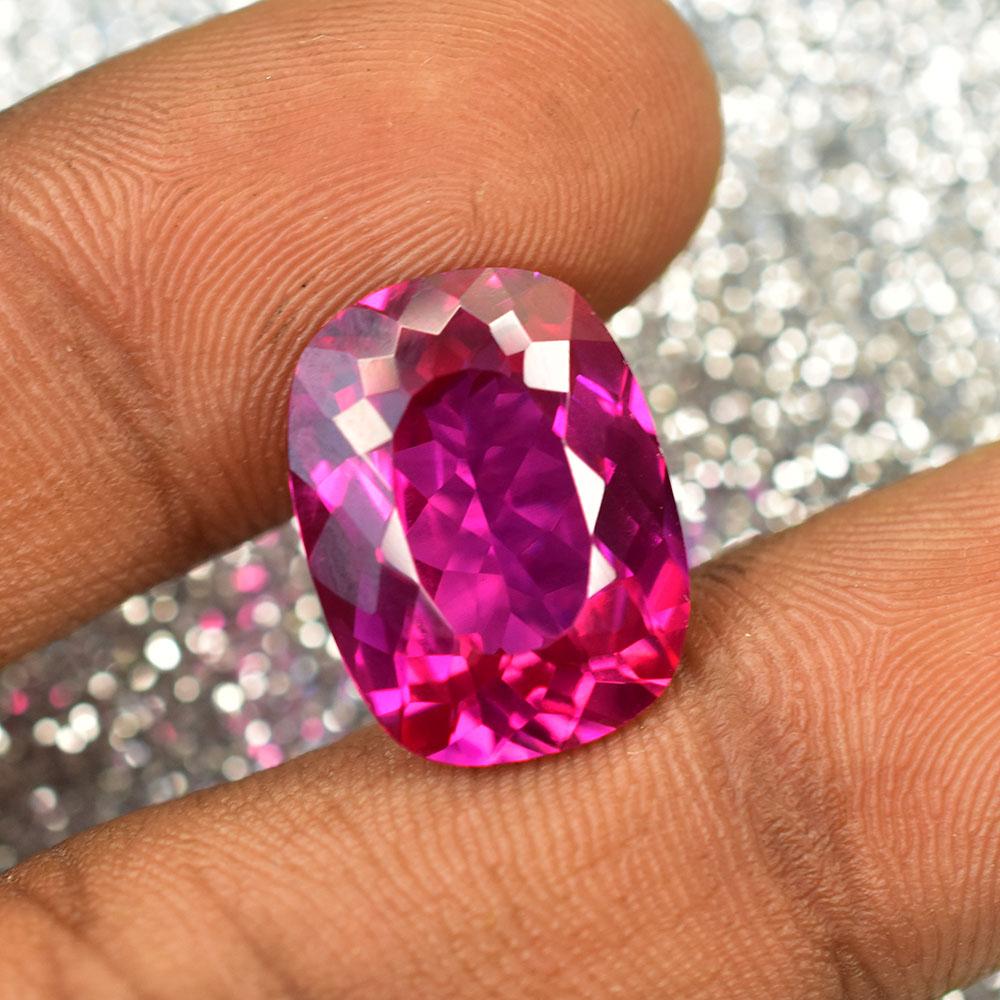 12.60 Ct NATURAL Pink Ruby UNIQUE Cushion Cut Loose Gemstone