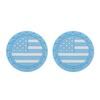 2pcs Silicone Cup Holder Inserts with American Flag Pattern Anti Slip Shockproof Drink Mat 2.75 Inch Car Interior Accessories
