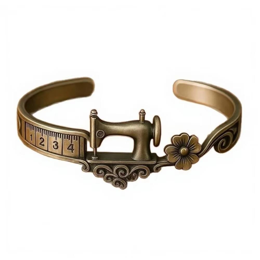 Timeless Tailoring Design Ring Set Alloy Open Cuff Bracelet Sewing Lover's Bracelet  for Women