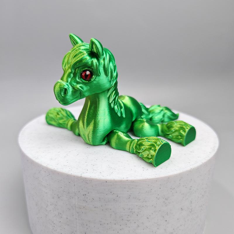 Multi-joint Movable 3D Printed Horse Toys Animals Mini Cute Relief Sensory Toy Funny Home Accessories Kids Gift Desktop Ornament
