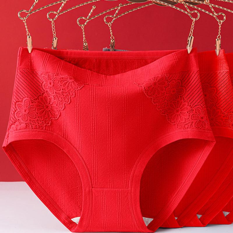 Женское нижнее белье размера плюс XL-6XL, трусы с высокой талией, хлопковые трусы, однотонное нижнее белье