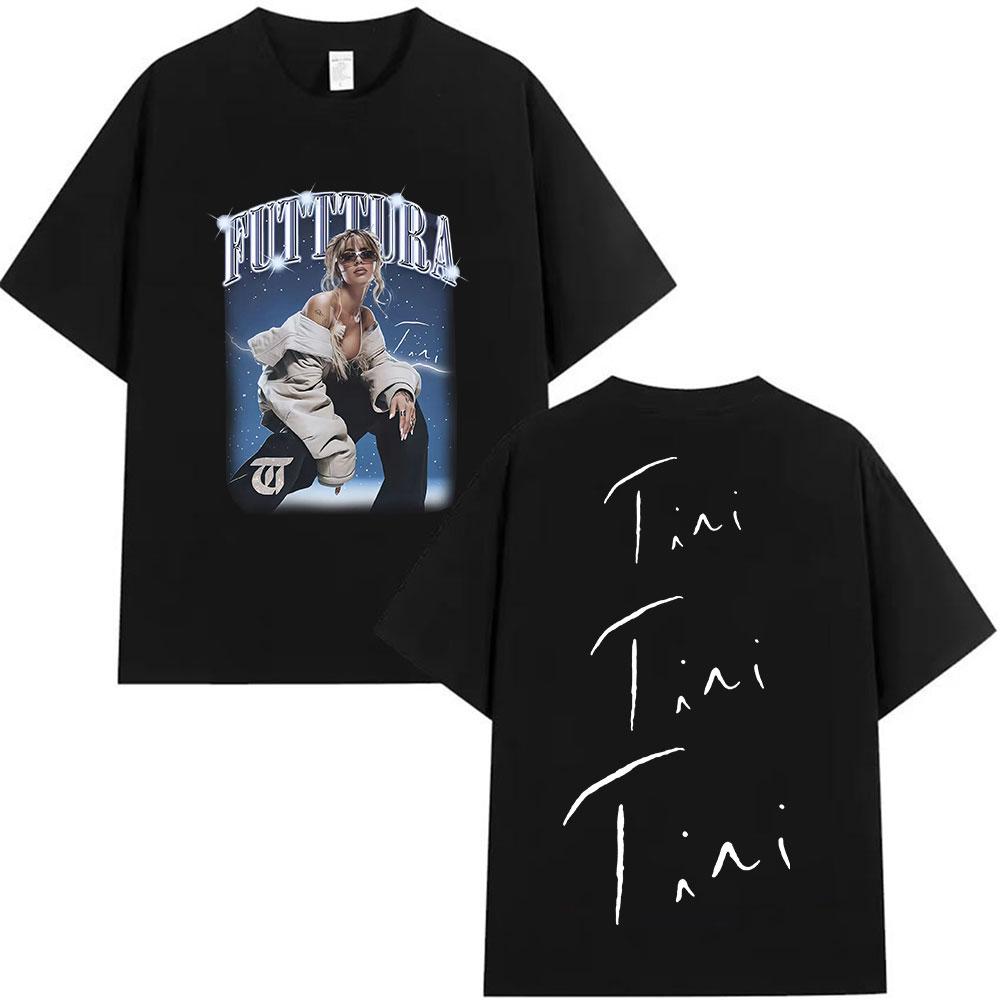 Singer TINI STOESSEL Futtura Tour New Album 2026 Graphic Tshirts Men Women Fashion Harajuku Short Sleeve Cotton Tees streetwear