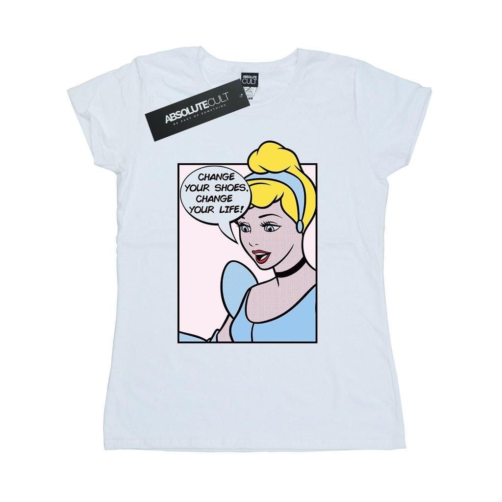 Disney Princess Womens/Ladies Cinderella Pop Art Cotton T-Shirt