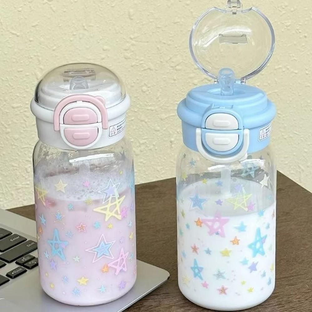 500ML Water Cup Transparent PC Drinking Cup Kawaii Water Tumbler Juice Drink