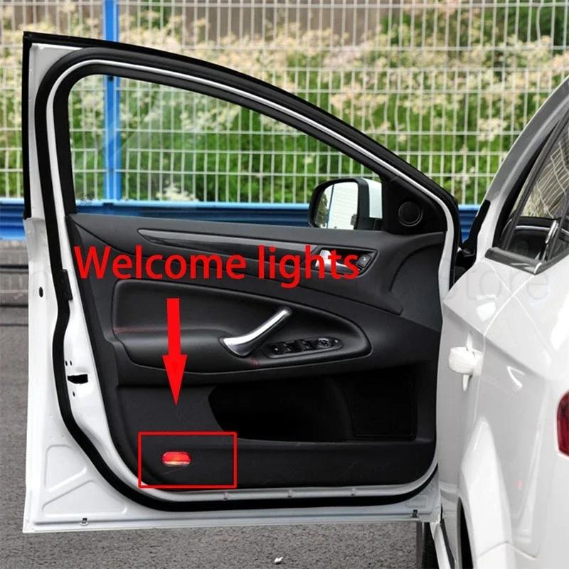 New 2026 Car Sticker Hot For Ford New For Ford door LED Welcome light Winning mondeo max door modification laser  accesorios de