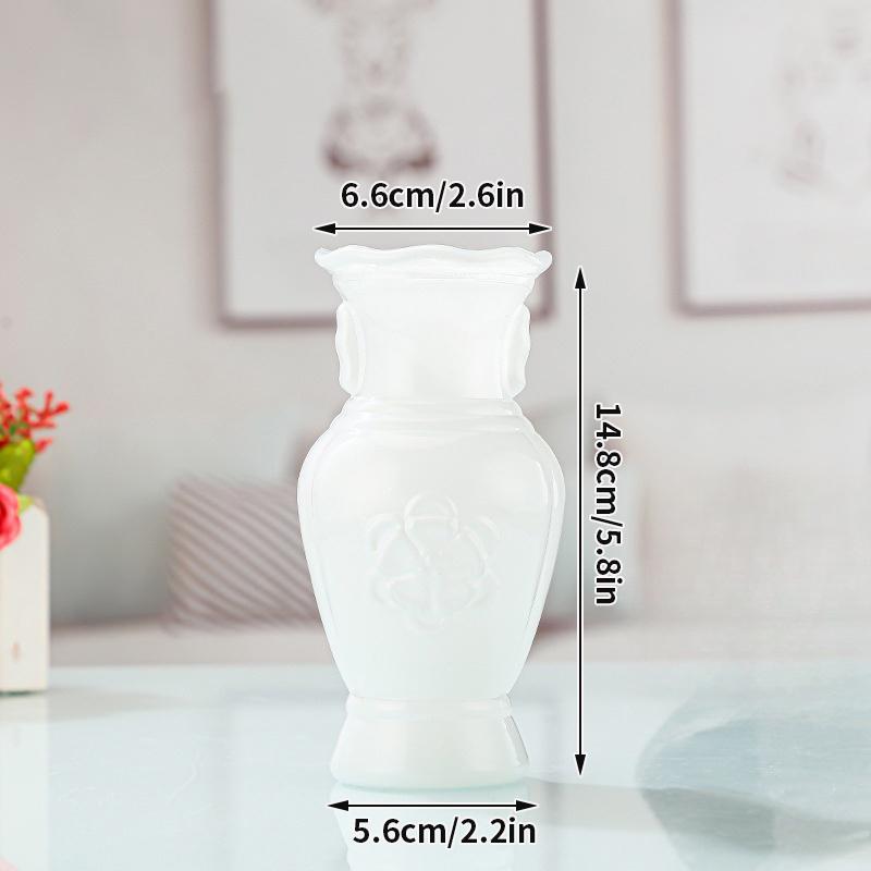 Gradient Glass Vase with Geometric Faceted Design Flower Vase for Wedding Centerpiece Arrangements Home Office Decor Floreros