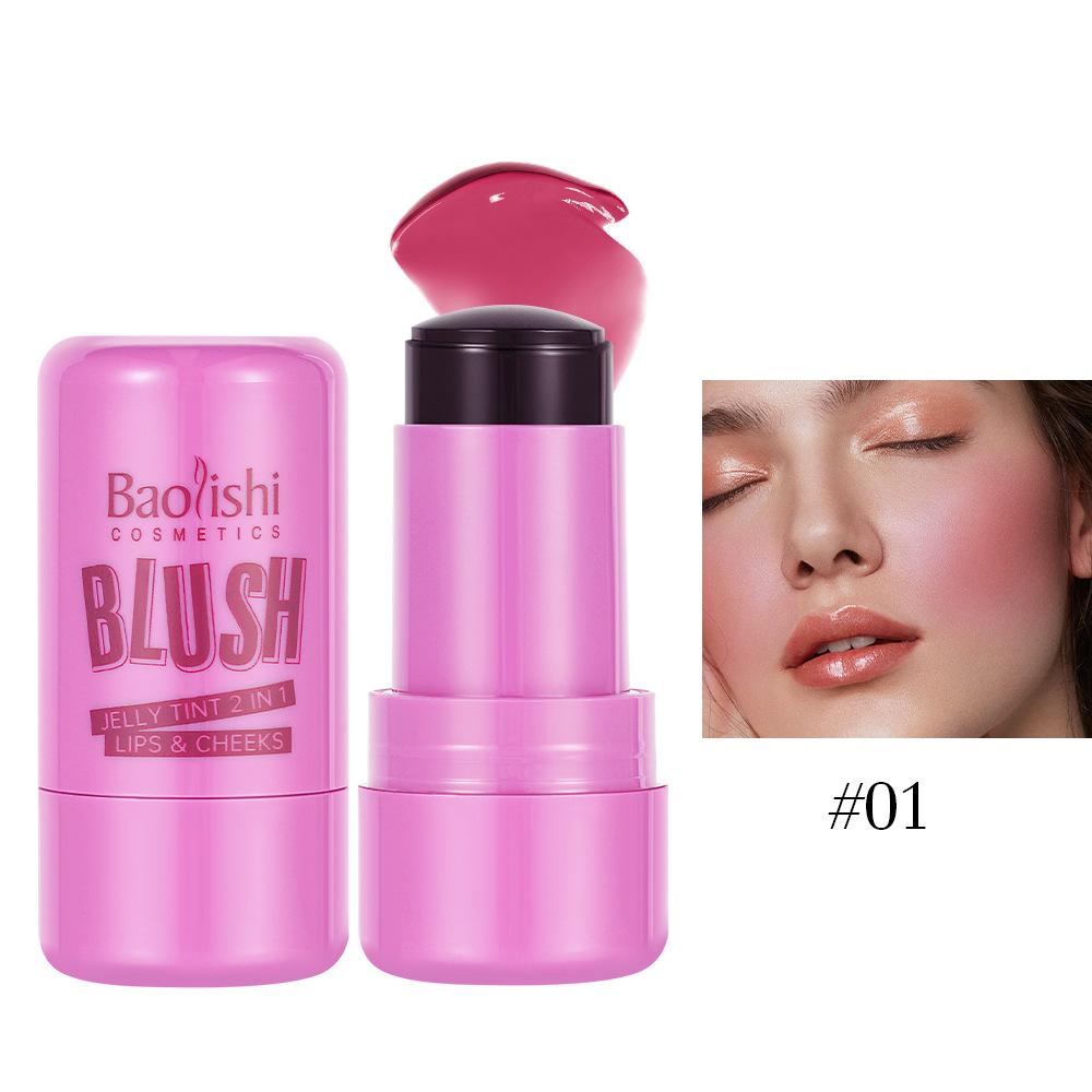 Jelly Blush Makeup Explosive Paste, Shimmer Natural 2-in-1 Blush Strip